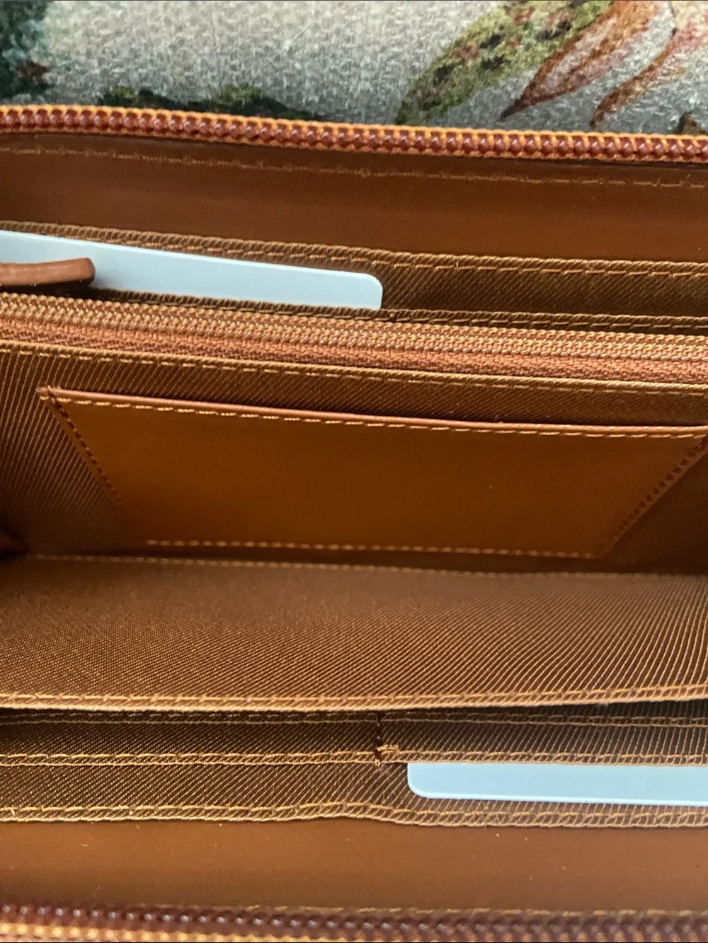 Myra Bag Rogue Wallet Cognac Brown Leather Clutch Wristlet Wallet Western NWT